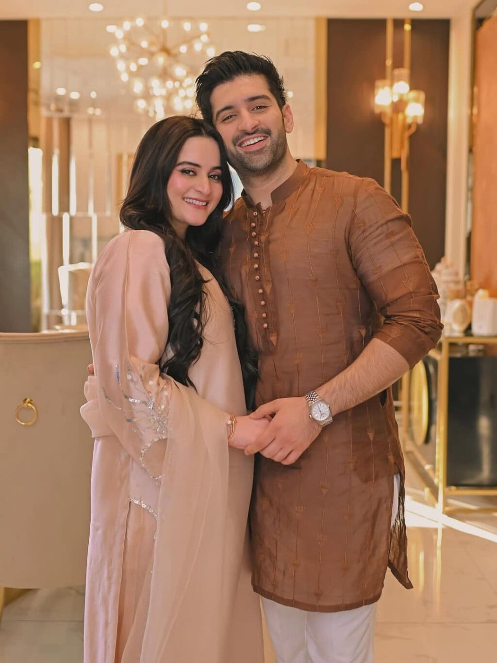 Aiman Khan and Muneeb Butt Eid Pictures