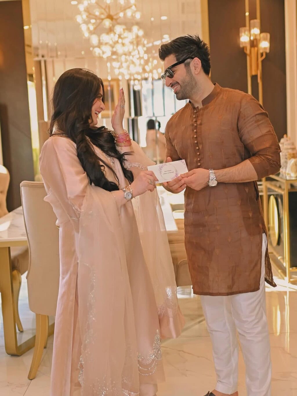Aiman Khan and Muneeb Butt Eid Pictures