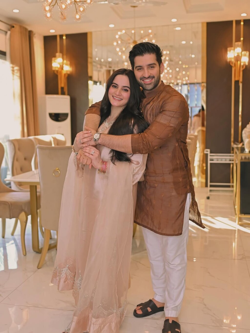 Aiman Khan and Muneeb Butt Eid Pictures