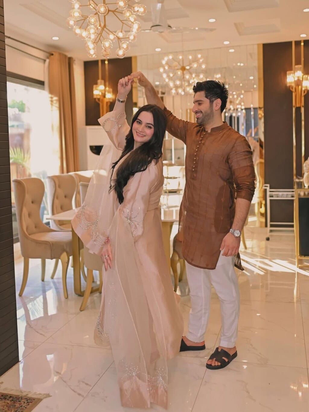 Aiman Khan and Muneeb Butt Eid Pictures