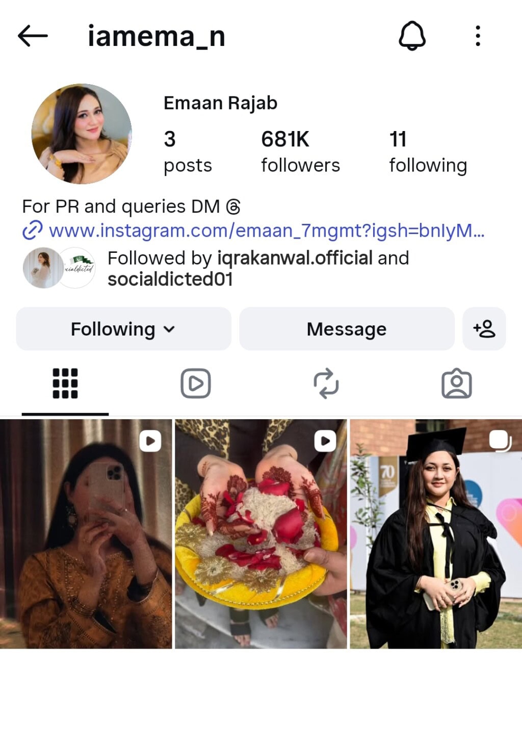 Emaan Rajab’s Post About Reunion With Rajab Butt