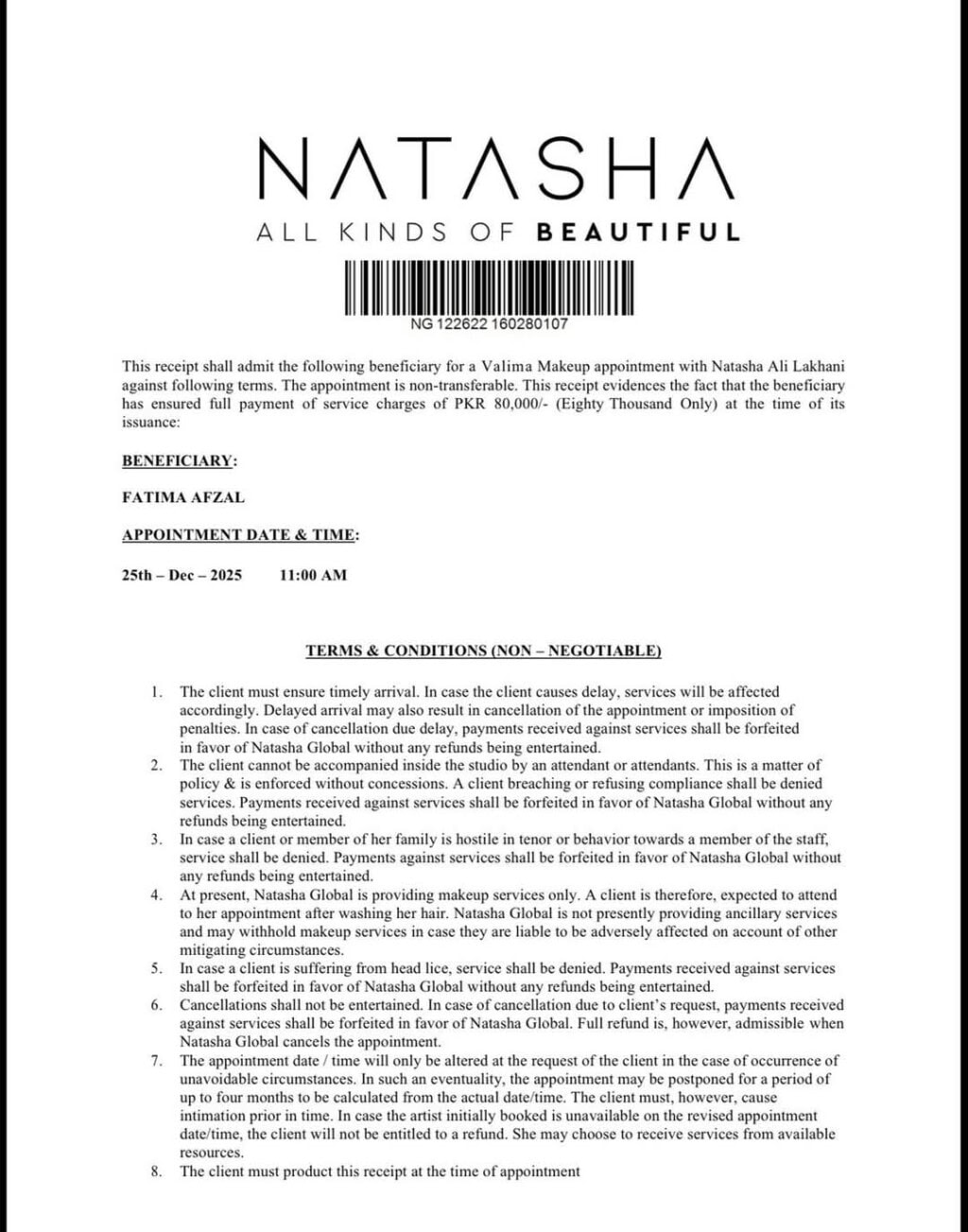 Bridal Client Exposes Natasha Lakhani of Natasha Salon