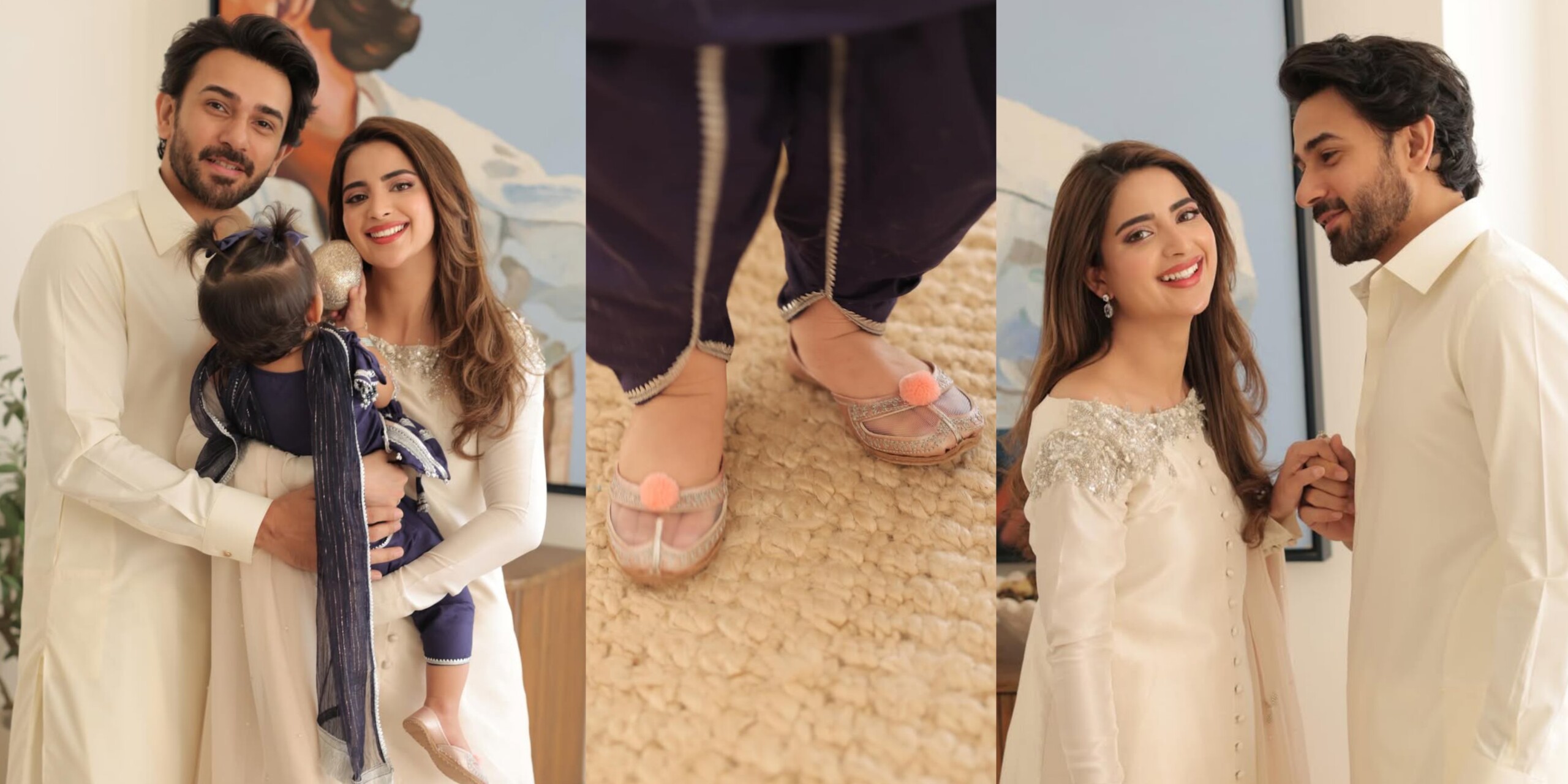 Ali Ansari and Saboor Aly’s Adorable Eid Pictures with Their Daughter