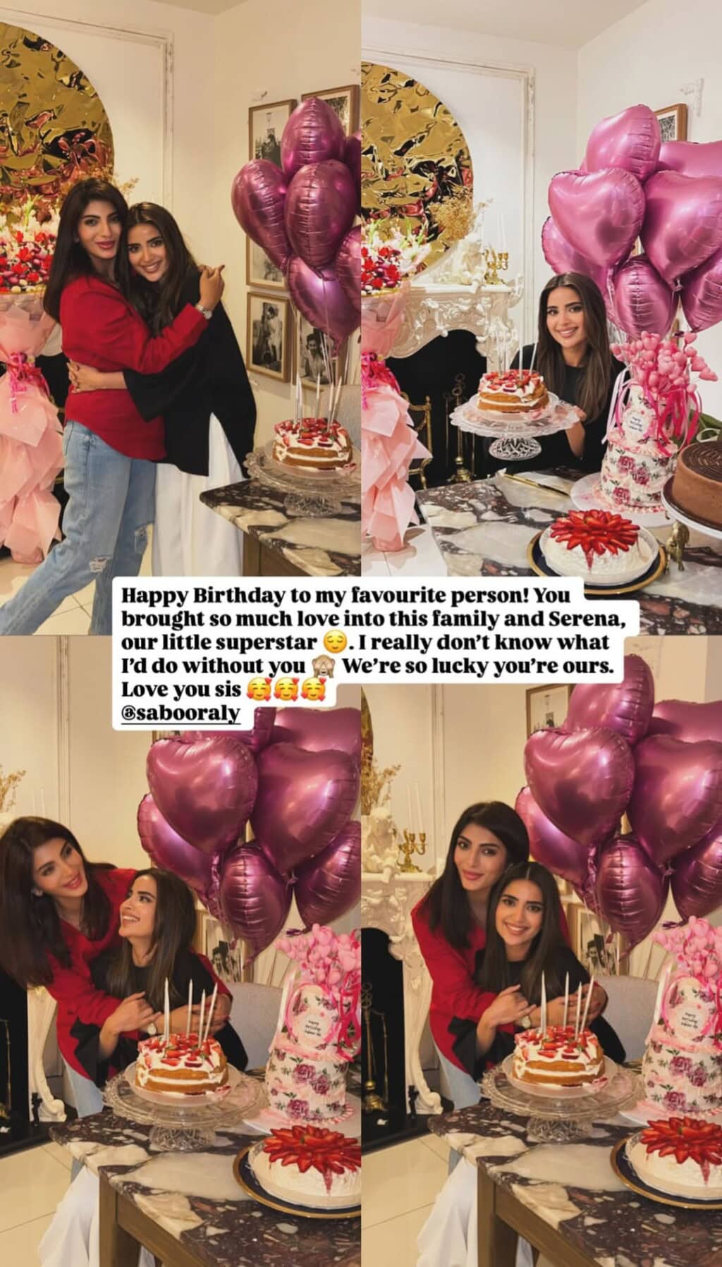 Saboor Aly Celebrates Birthday with Family & Friends
