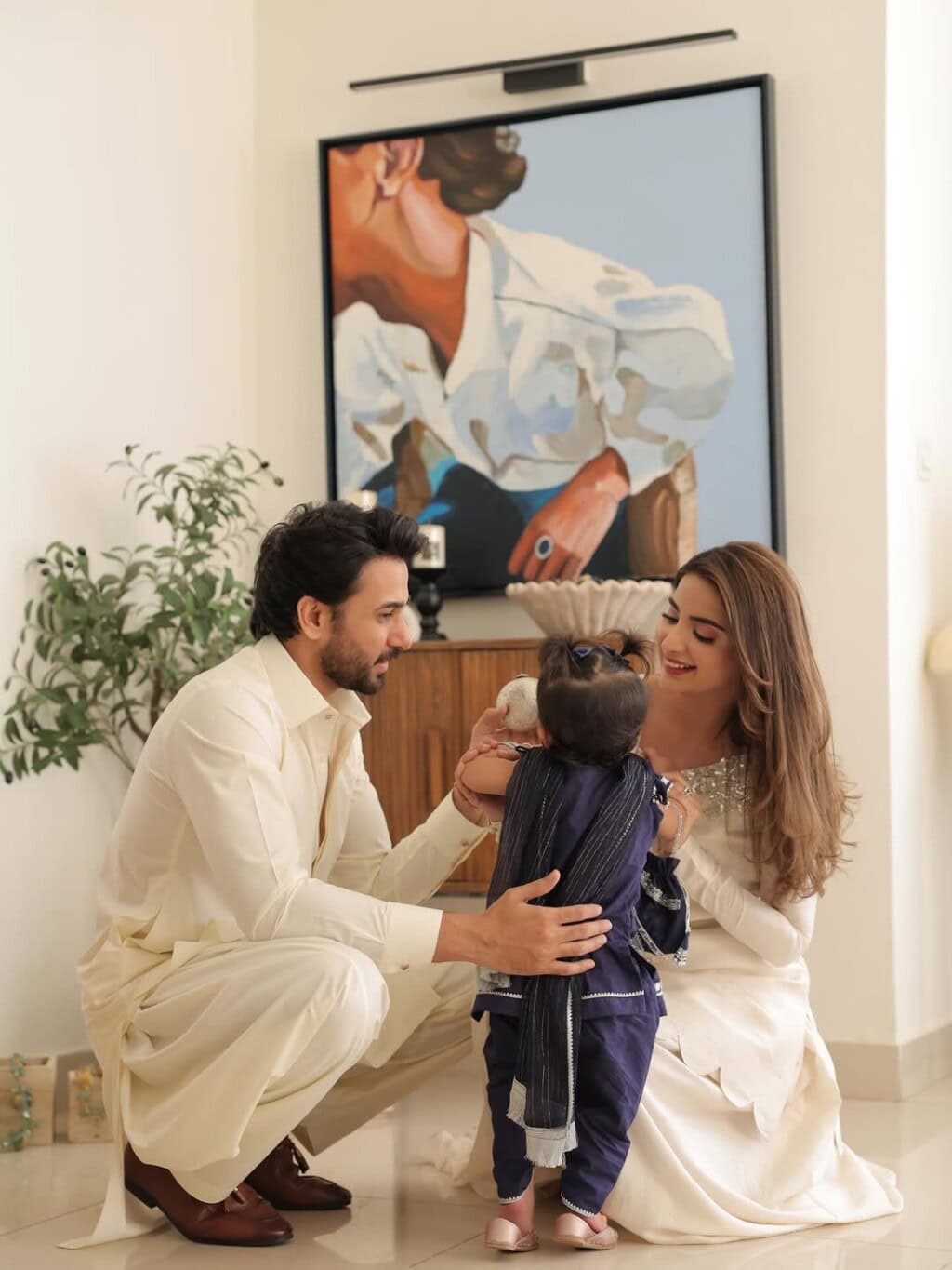 Ali Ansari and Saboor Aly’s Adorable Eid Pictures with Their Daughter