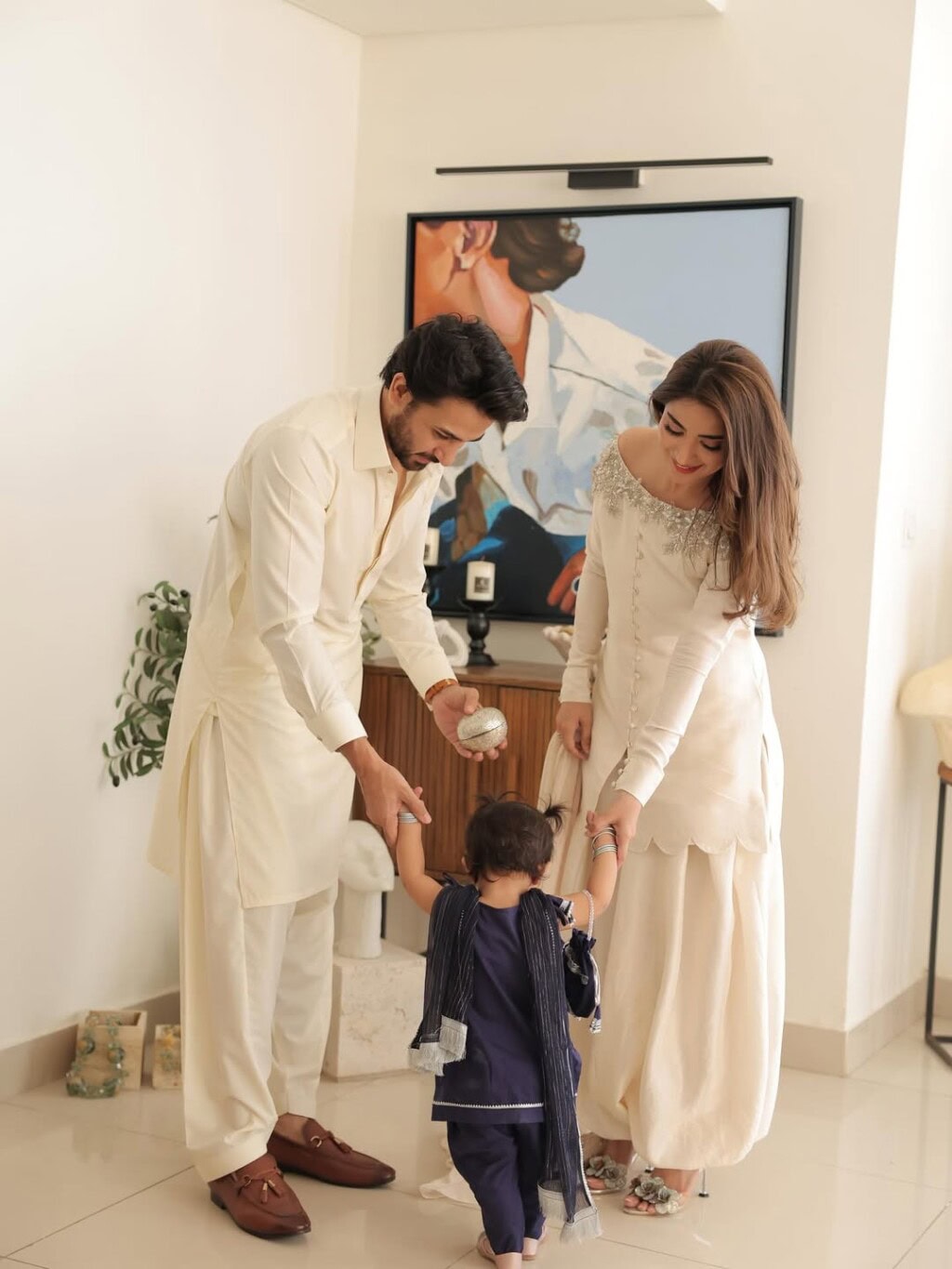 Ali Ansari and Saboor Aly’s Adorable Eid Pictures with Their Daughter