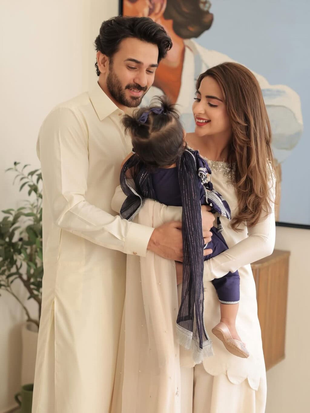 Ali Ansari and Saboor Aly’s Adorable Eid Pictures with Their Daughter