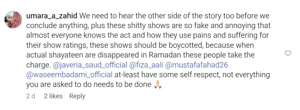 Javeria Saud Uses Tears & tragedies for TRPs