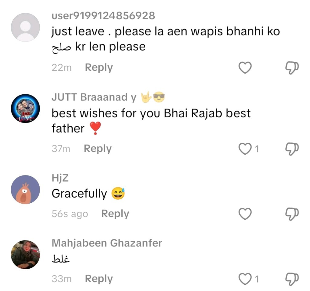 Rajab Butt Replies to Emaan Rajab’s Divorce Story