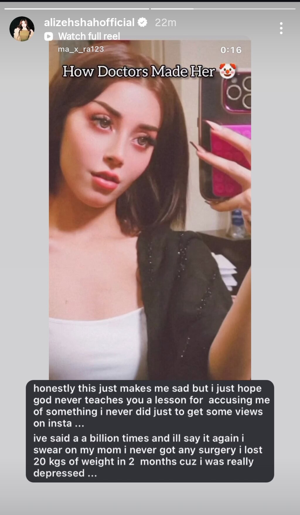 Alizeh Shah Swears She Didn’t Get Plastic Surgery