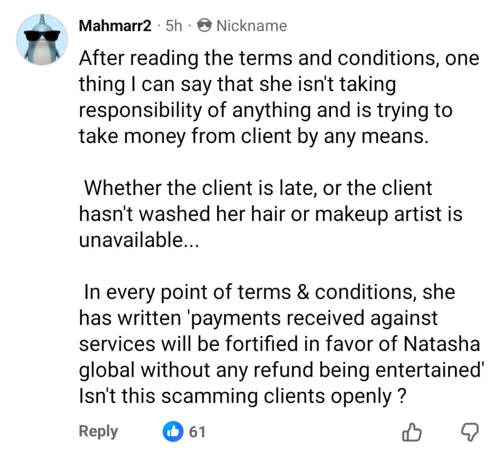 Bridal Client Exposes Natasha Lakhani of Natasha Salon