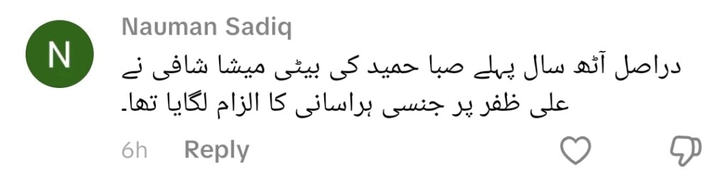Saba Hameed Breaks Silence On Ali Zafar & Meesha Shafi Case