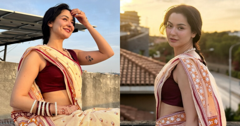 Hania Aamir’s Bold Eid Saree Look Under Fire