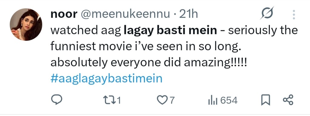 Aag Lagay Basti Mein Reviews