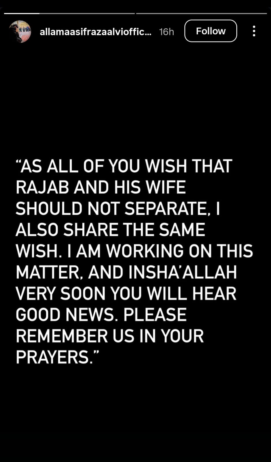 Allama Asif Raza Alvi To Help Save Rajab Butt’s Marriage