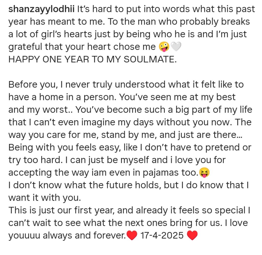 Omer Shahzad & Shanzay Lodhi’s Romantic First Anniversary Celebration