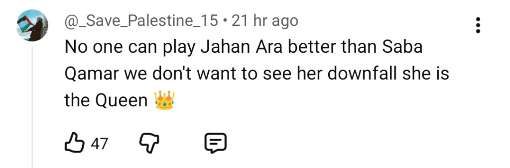 Saba Qamar Makes Audience Feel for Jahan Ara