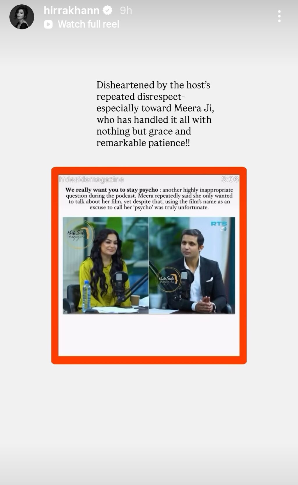 Irshad Bhatti’s Demeaning Questions to Meera Disappoint Fans