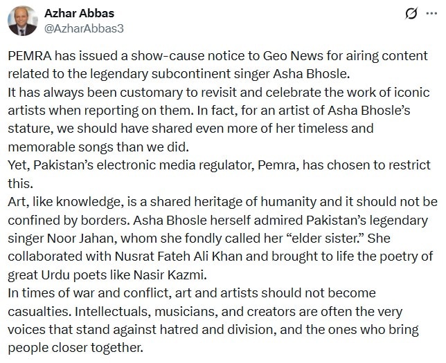 Geo Lands Into Trouble For Paying Tribute To Asha Bhosle