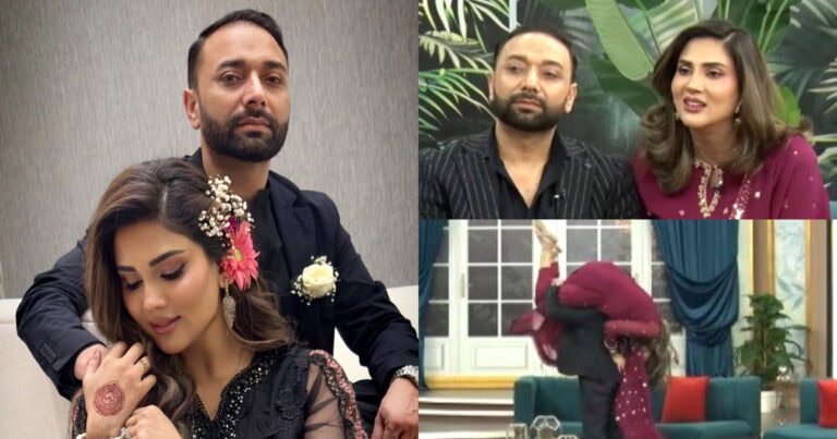 Fiza Ali’s Husband Ejaz Khan Lifts Her In Live Show