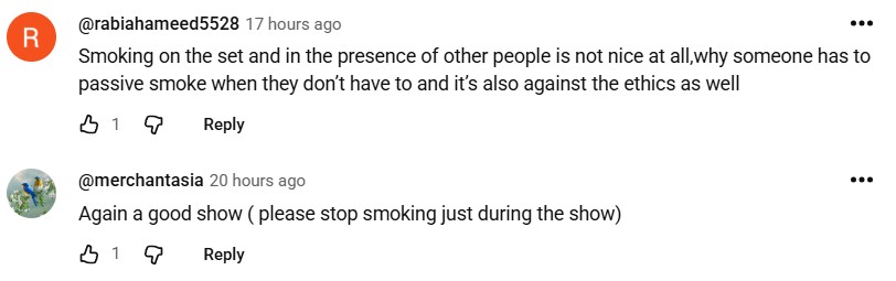Shahzad Nawaz Criticized On Smoking While Hosting