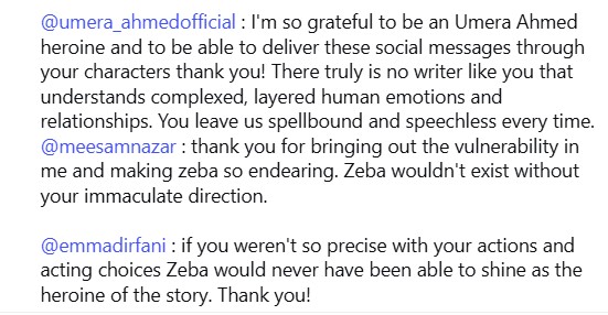Sanam Saeed Bids Farewell To Kafeel In A Heartfelt Post