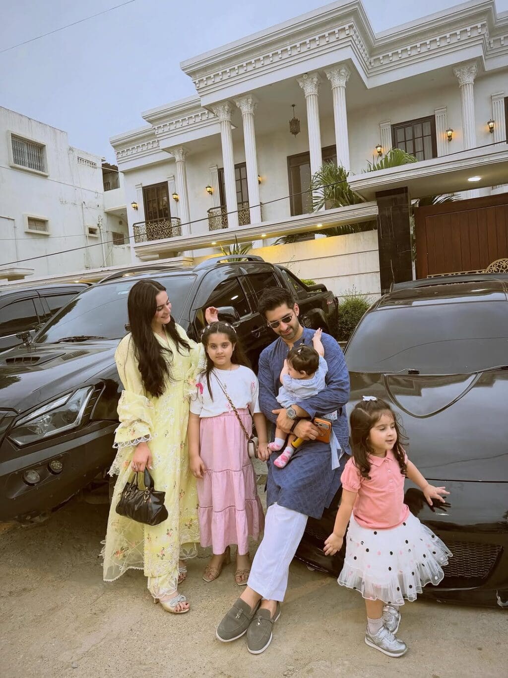Aiman Khan and Muneeb Butt Eid Pictures with Daughters Aiman Khan and Muneeb Butt Eid Pictures with Daughters
