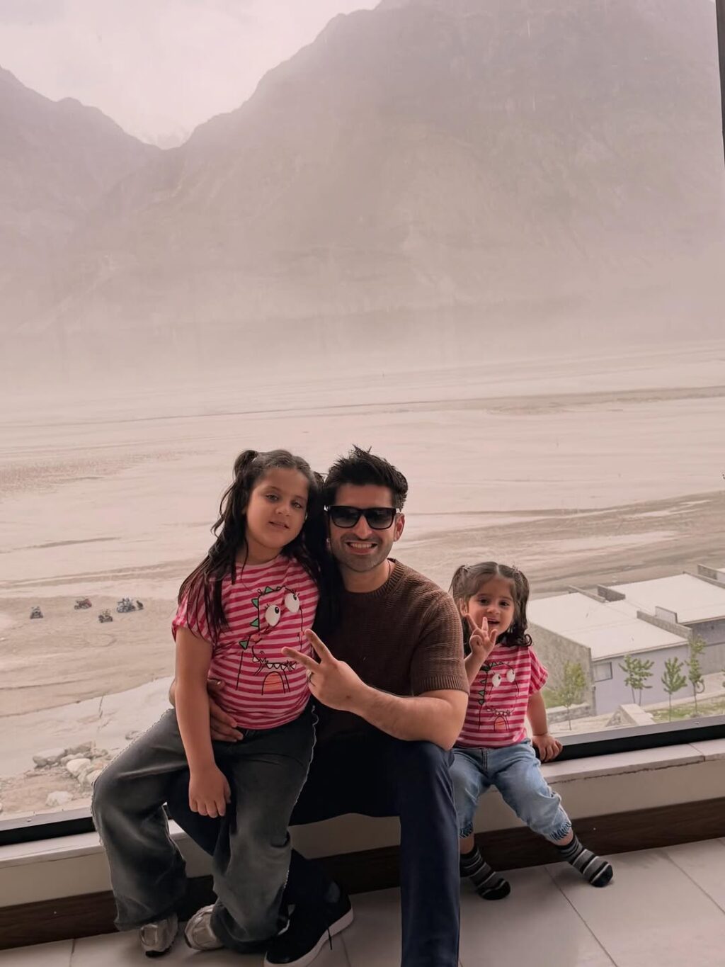 Aiman Khan and Muneeb Butt Family Clicks from Skardu Vacation