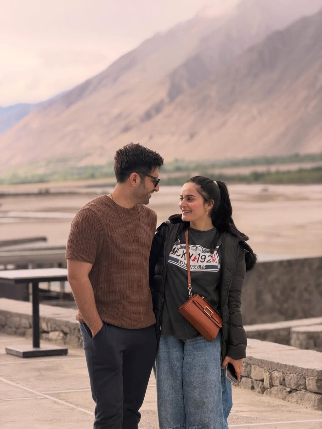 Aiman Khan and Muneeb Butt Family Clicks from Skardu Vacation