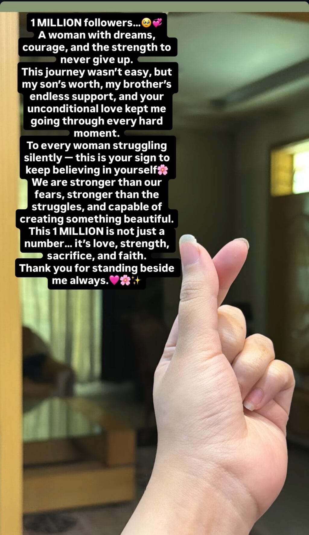 Iman Fatima completes 1 million followers on Instagram