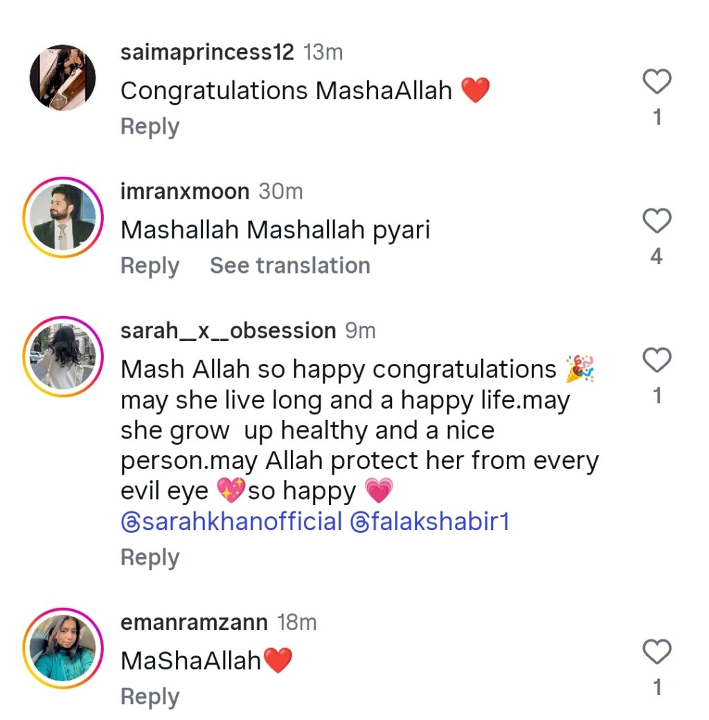 Sarah Khan & Falak Shabir Become Parents Again