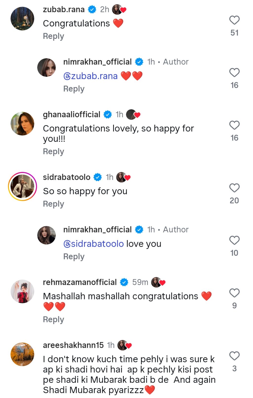 Nimra Khan Announces Marriage