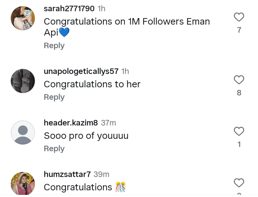 Emaan Fatima Reflects On Tough Times As She Reaches 1 M Followers