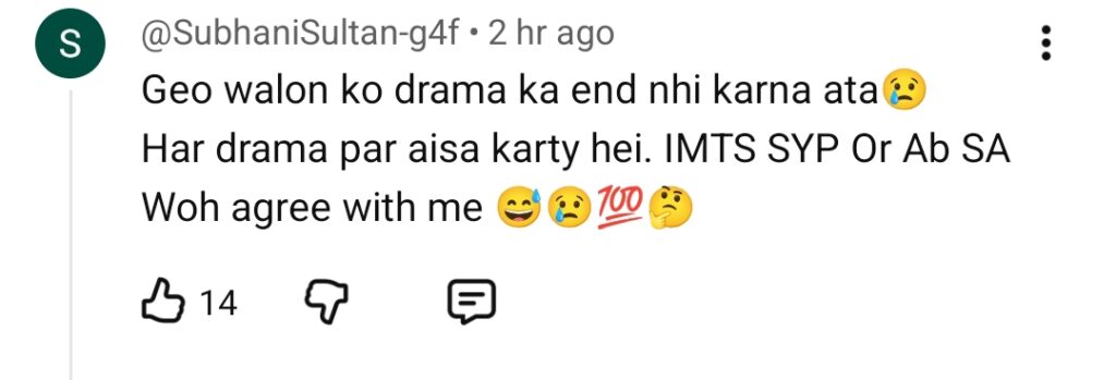 Sara Aapi Last Episode Public Reaction