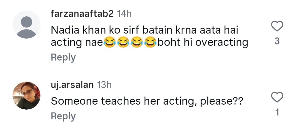 Nadia Khan's Over Acting In Eid Telefilm Severely Criticized Nadia Khan’s Over Acting In Eid Telefilm Severely Criticized