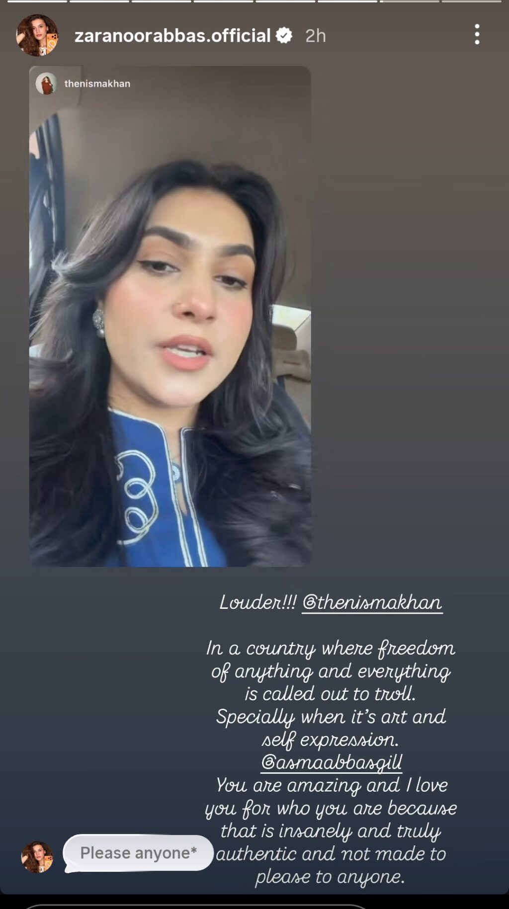 Zara Noor Abbas on Criticism of Asma Abbas' Eid Collection Zara Noor Abbas on Criticism of Asma Abbas’ Eid Collection