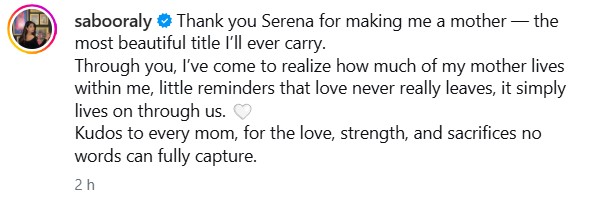 Saboor Aly Shares Beautiful Moments With Daughter