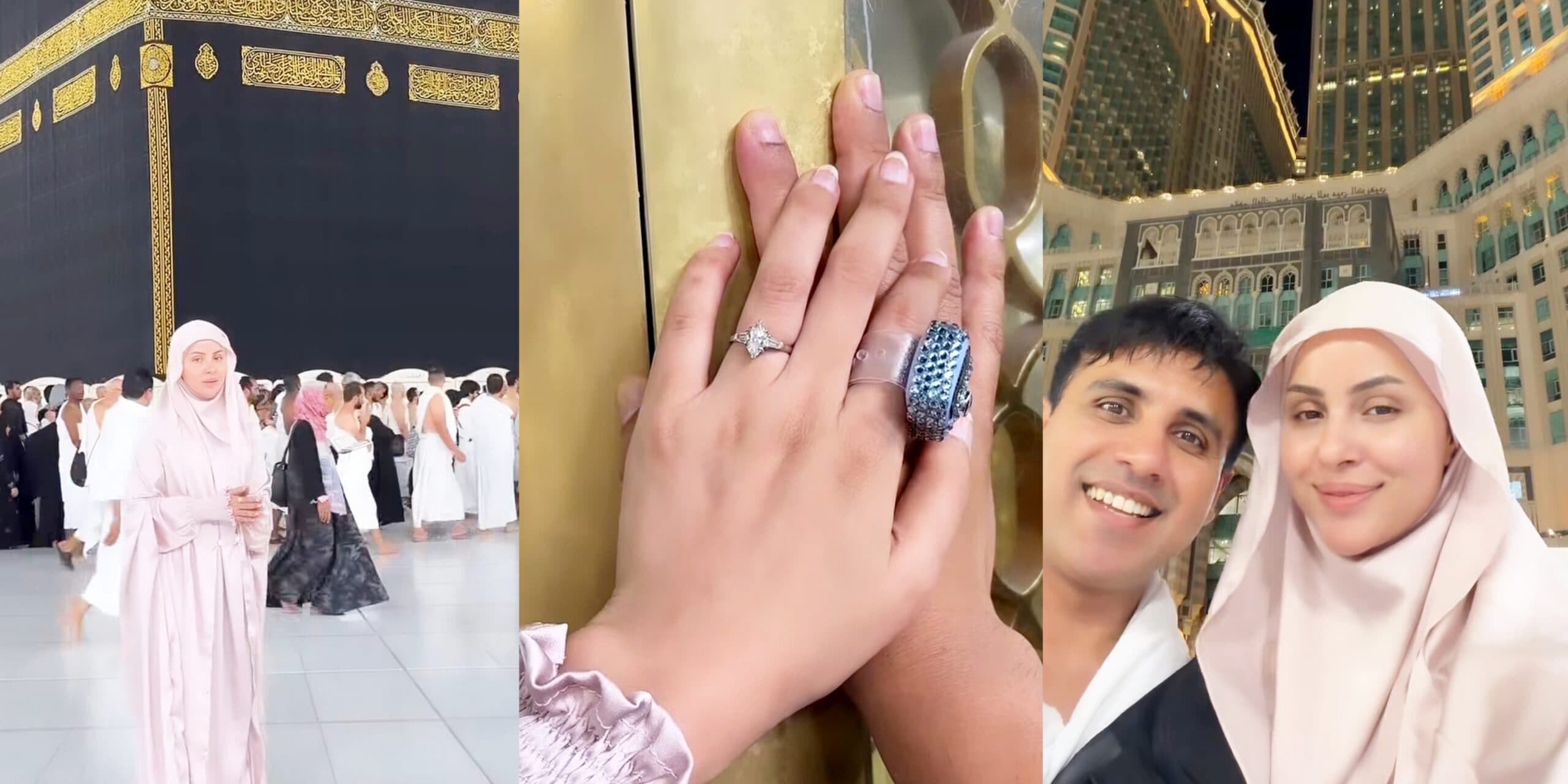 Nimra Khan Emotional as She Performs Umrah with Husband
