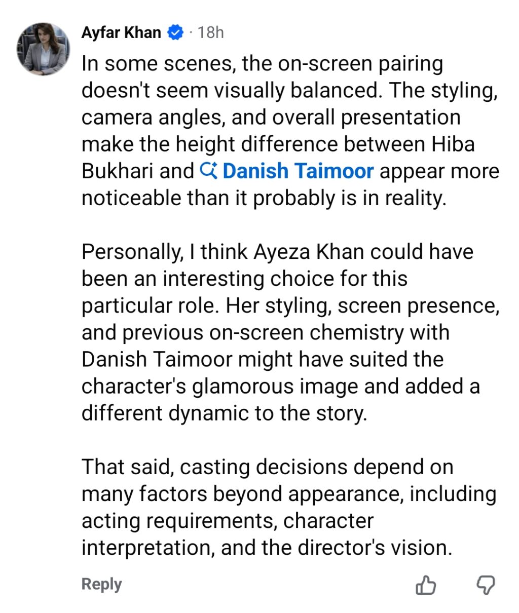 Humrahi Viewers Criticize Hiba Bukhari for Being Overage