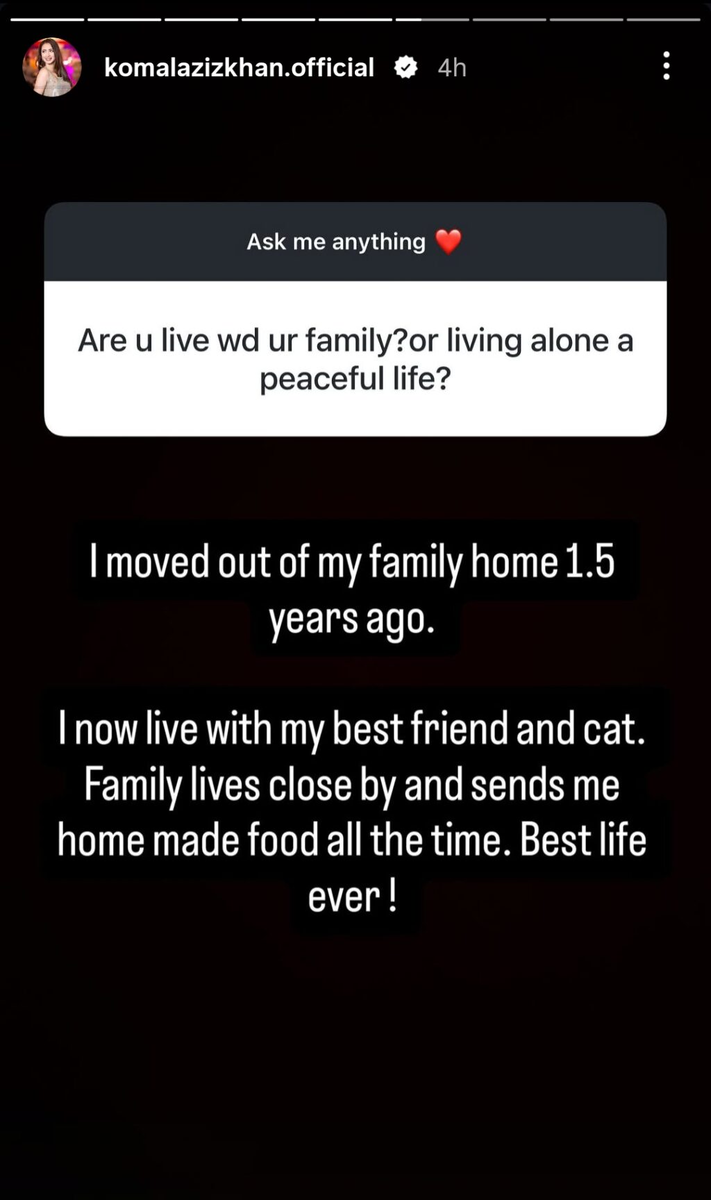 Komal Aziz Khan Shares Details of Leaving Family