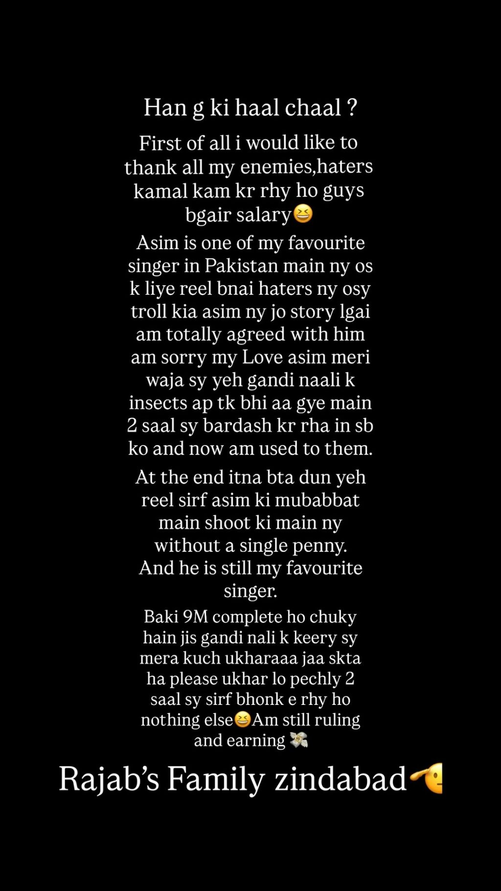 Rajab Butt Hits Back At Haters Rajab Butt Hits Back At Haters