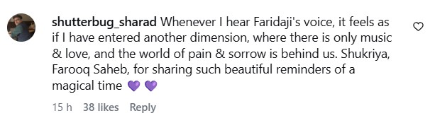 Farida Khanum's Latest Video Receives Love