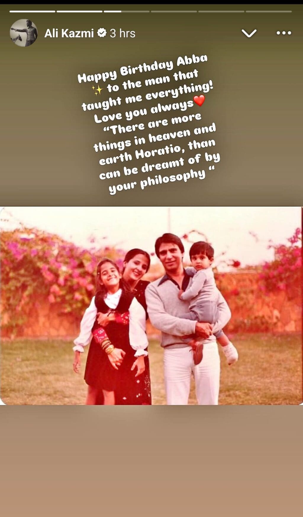 Ali Kazmi Shares Memorable Pictures with Father Rahat Kazmi on His 82nd Birthday Ali Kazmi Shares Memorable Pictures with Father Rahat Kazmi on His 82nd Birthday