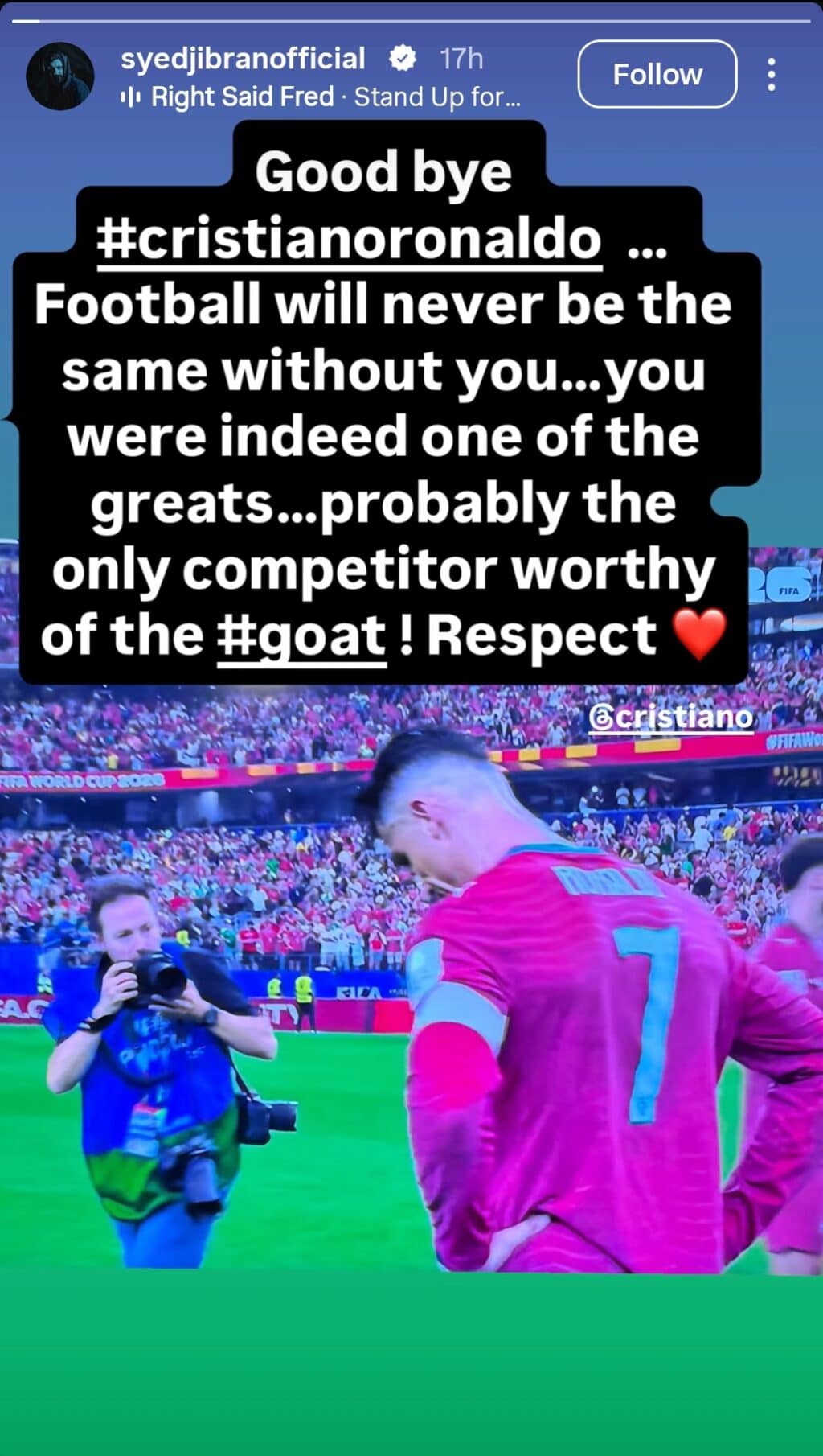Pakistani Celebrities Emotional As Cristiano Ronaldo Plays His Last World Cup Match