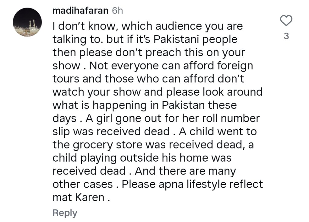 Nida Yasir’s Solo Travel Tip To Pakistani Parents Draws Huge Backlash
