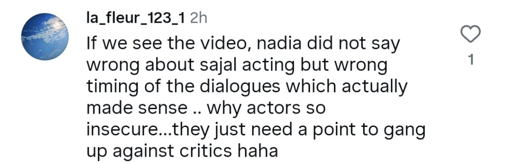 Saba Faisal Faces Backlash For Criticizing Nadia Khan