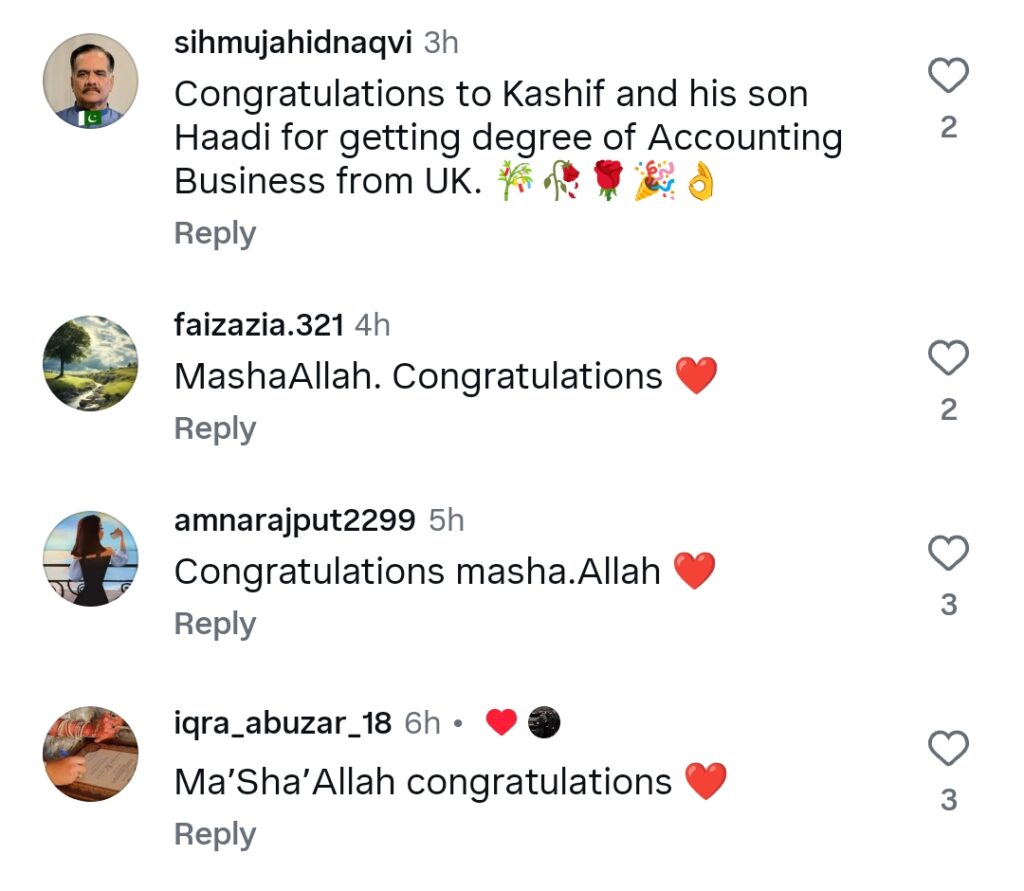 Kashif Mehmood’s Heartwarming Note For Son on His Graduation