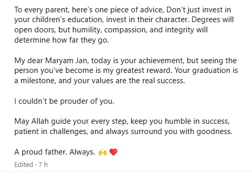 Adnan Siddiqui Pens Beautiful Note For Daughter On Graduation Adnan Siddiqui Pens Beautiful Note For Daughter On Graduation