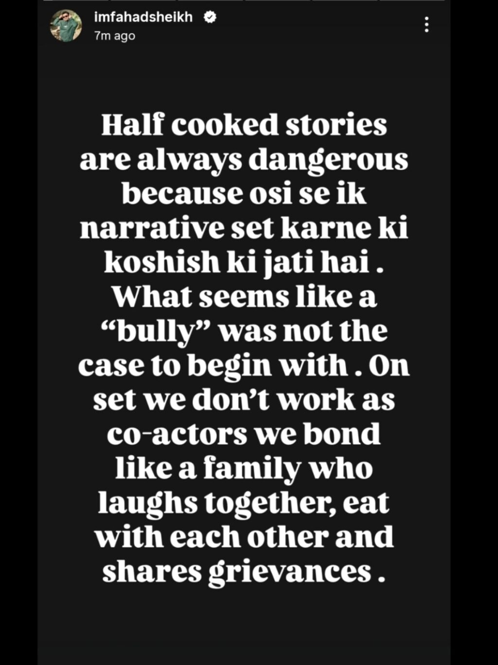 Fahad Sheikh Responds To Syed Mohammad Ahmed Bullying Allegations