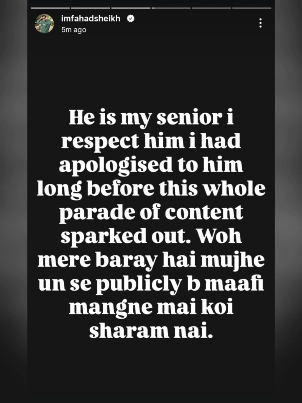 Fahad Sheikh Responds To Syed Mohammad Ahmed Bullying Allegations